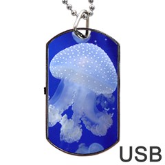 Spotted Jellyfish Dog Tag Usb Flash (two Sides) by trendistuff