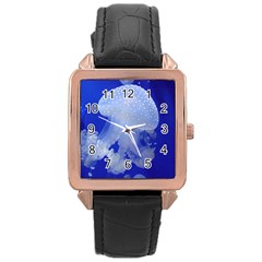 Spotted Jellyfish Rose Gold Leather Watch  by trendistuff