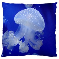 Spotted Jellyfish Large Flano Cushion Case (two Sides) by trendistuff