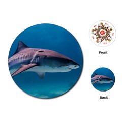 Tiger Shark 1 Playing Cards (round)  by trendistuff