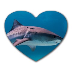 Tiger Shark 1 Heart Mousepads by trendistuff