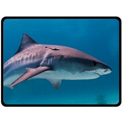 Tiger Shark 1 Fleece Blanket (large)  by trendistuff