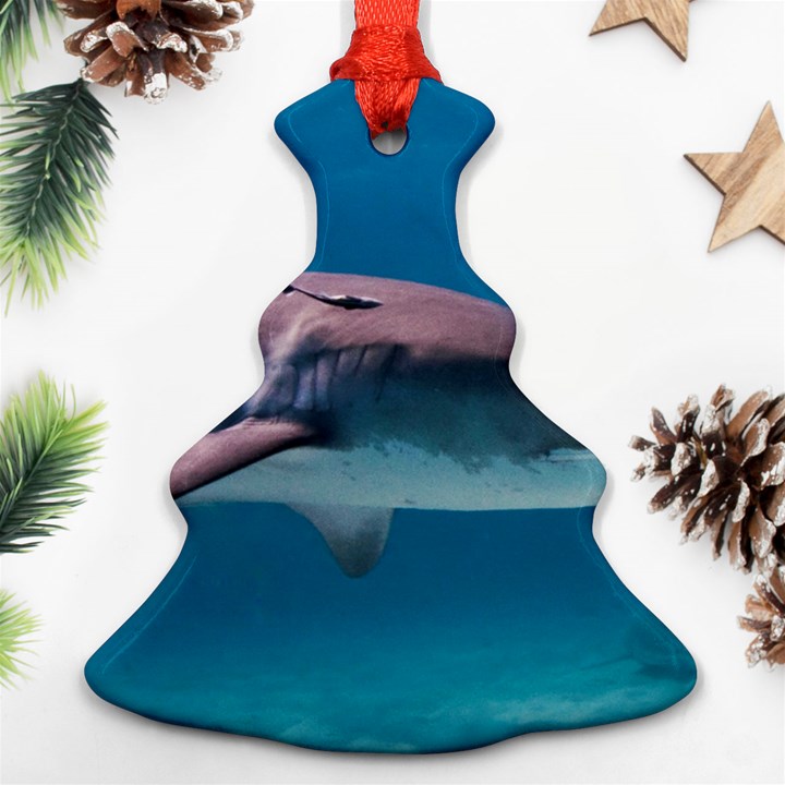 TIGER SHARK 1 Christmas Tree Ornament (Two Sides)