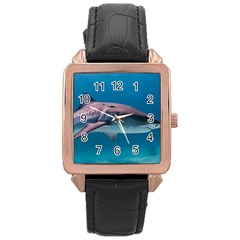 Tiger Shark 1 Rose Gold Leather Watch  by trendistuff