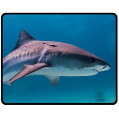 Tiger Shark 1 Double Sided Fleece Blanket (medium)  by trendistuff