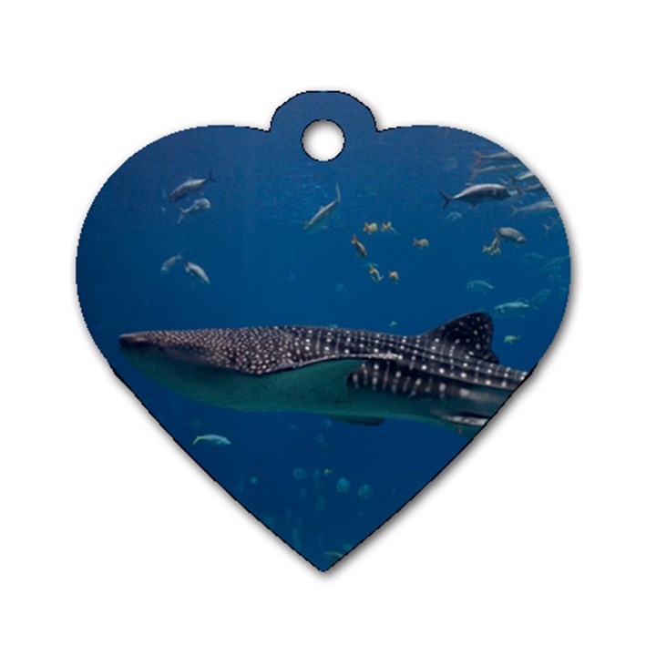 WHALE SHARK 1 Dog Tag Heart (Two Sides)