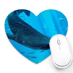 Whale Shark 2 Heart Mousepads by trendistuff