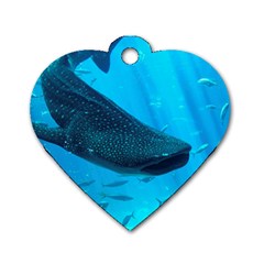 Whale Shark 2 Dog Tag Heart (two Sides) by trendistuff