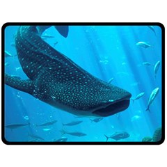 Whale Shark 2 Fleece Blanket (large)  by trendistuff