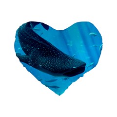 Whale Shark 2 Standard 16  Premium Heart Shape Cushions by trendistuff