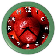 Apples 1 Color Wall Clocks by trendistuff