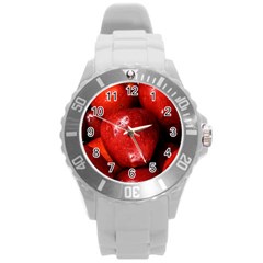 Apples 1 Round Plastic Sport Watch (l) by trendistuff