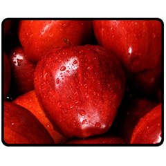 Apples 1 Double Sided Fleece Blanket (medium)  by trendistuff