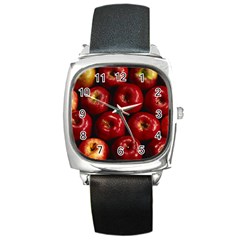 Apples 2 Square Metal Watch by trendistuff