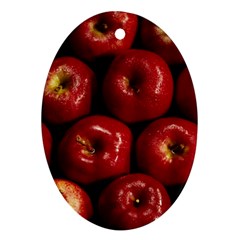 Apples 2 Oval Ornament (two Sides) by trendistuff