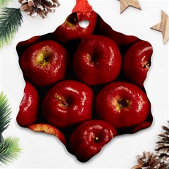 Apples 2 Snowflake Ornament (two Sides) by trendistuff