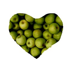 APPLES 3 Standard 16  Premium Flano Heart Shape Cushions