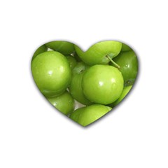 Apples 4 Rubber Coaster (heart)  by trendistuff