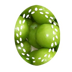 Apples 4 Ornament (oval Filigree) by trendistuff