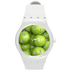 Apples 4 Round Plastic Sport Watch (m) by trendistuff