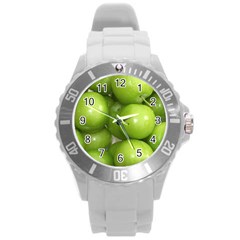 Apples 4 Round Plastic Sport Watch (l) by trendistuff