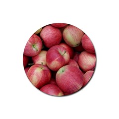 Apples 5 Rubber Coaster (round)  by trendistuff