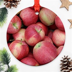 Apples 5 Round Ornament (two Sides) by trendistuff