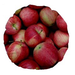 Apples 5 Large 18  Premium Flano Round Cushions by trendistuff