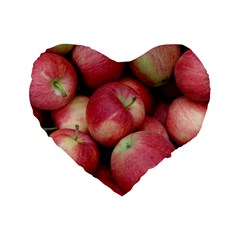 Apples 5 Standard 16  Premium Flano Heart Shape Cushions by trendistuff