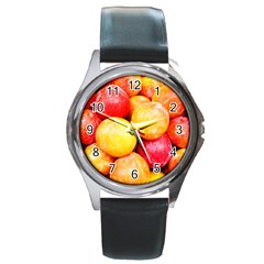 Apricots 1 Round Metal Watch by trendistuff