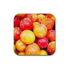 Apricots 1 Rubber Coaster (square)  by trendistuff