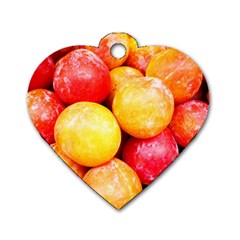 Apricots 1 Dog Tag Heart (one Side) by trendistuff