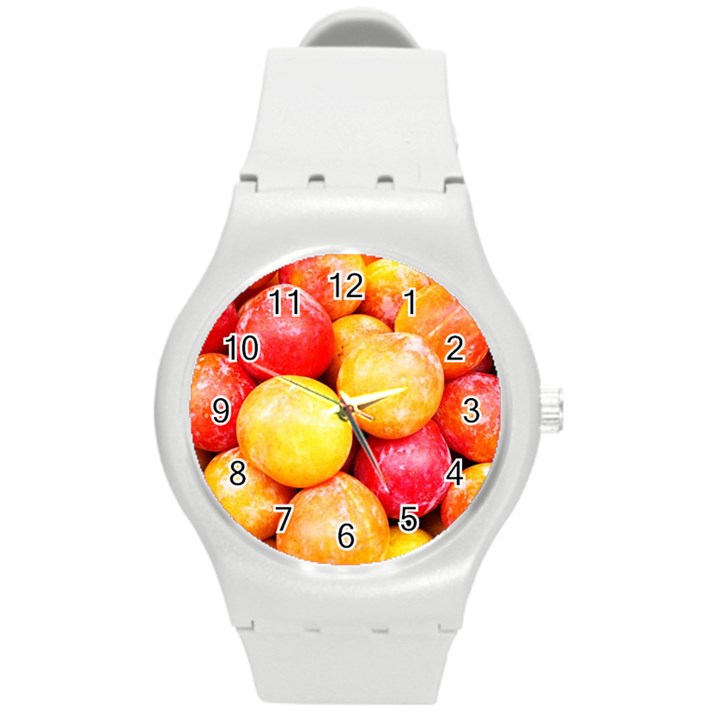 APRICOTS 1 Round Plastic Sport Watch (M)