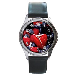 Berries 1 Round Metal Watch by trendistuff