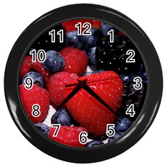 Berries 1 Wall Clocks (black) by trendistuff