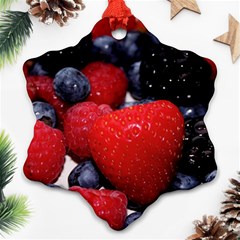 Berries 1 Snowflake Ornament (two Sides) by trendistuff