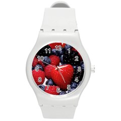 Berries 1 Round Plastic Sport Watch (m) by trendistuff