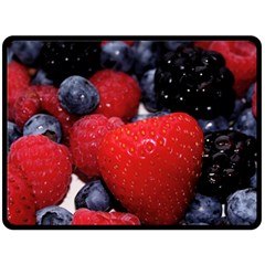 Berries 1 Double Sided Fleece Blanket (large)  by trendistuff