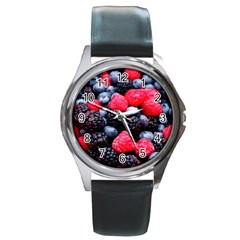 Berries 2 Round Metal Watch by trendistuff