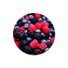 Berries 2 Rubber Round Coaster (4 Pack)  by trendistuff