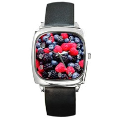 Berries 2 Square Metal Watch by trendistuff