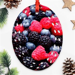 Berries 2 Oval Filigree Ornament (two Sides) by trendistuff