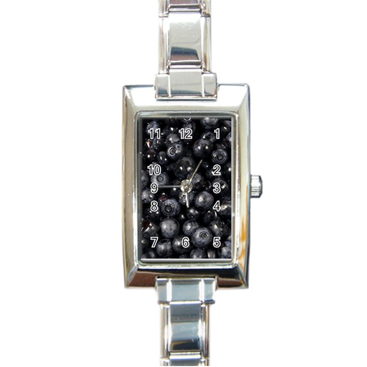 BLUEBERRIES 1 Rectangle Italian Charm Watch