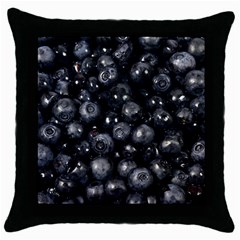 BLUEBERRIES 1 Throw Pillow Case (Black)