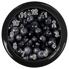 Blueberries 1 Wall Clocks (black) by trendistuff