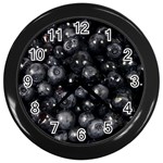 BLUEBERRIES 1 Wall Clocks (Black)