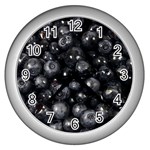 BLUEBERRIES 1 Wall Clocks (Silver) 