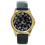 BLUEBERRIES 1 Round Gold Metal Watch