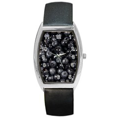 Blueberries 1 Barrel Style Metal Watch by trendistuff