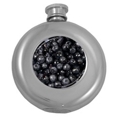 Blueberries 1 Round Hip Flask (5 Oz) by trendistuff